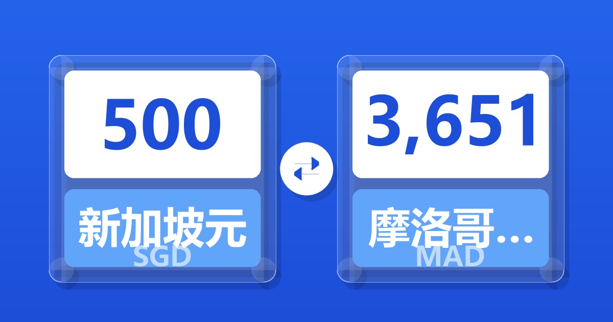 500新加坡元兑摩洛哥迪拉姆