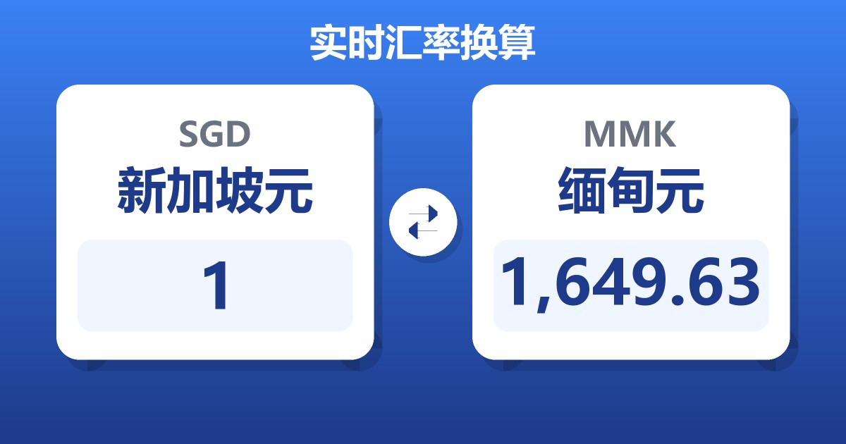 1新加坡元兑缅甸元