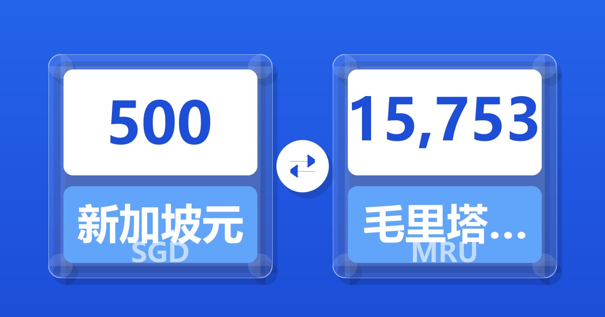 500新加坡元兑毛里塔尼亚乌吉亚
