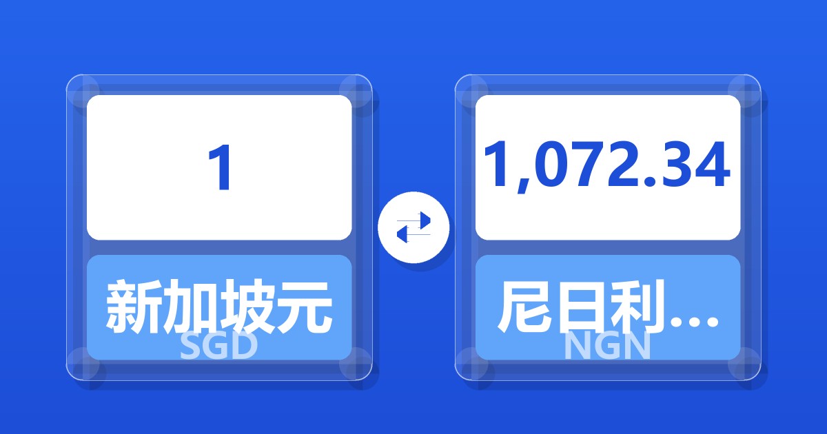 1新加坡元兑尼日利亚奈拉