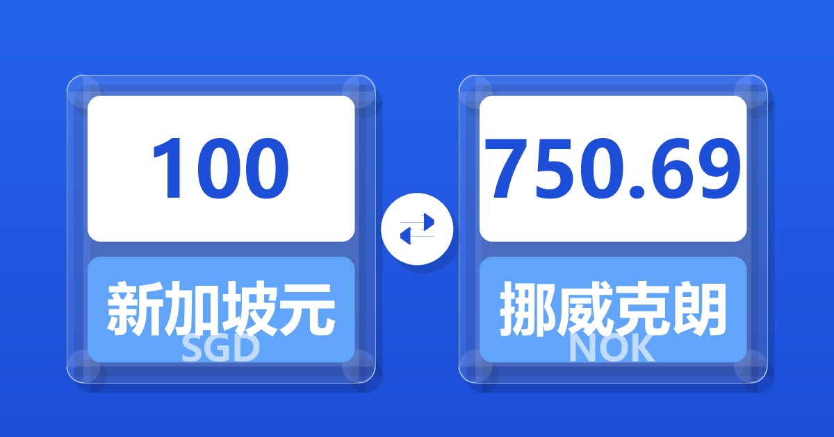 100新加坡元兑挪威克朗