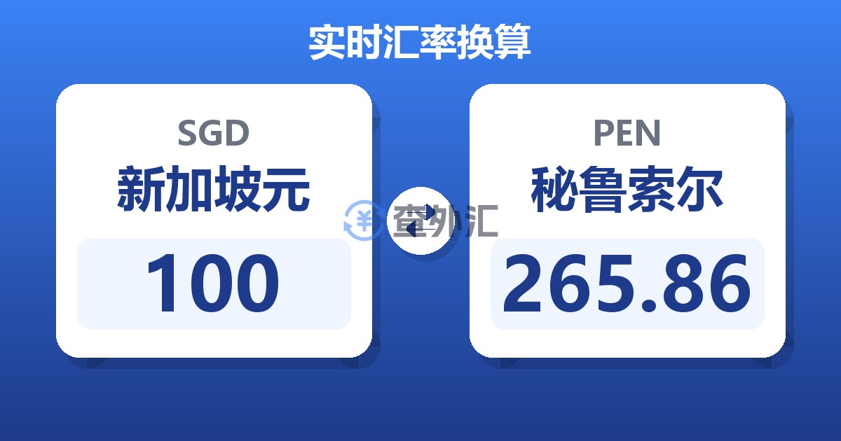 100新加坡元兑秘鲁索尔