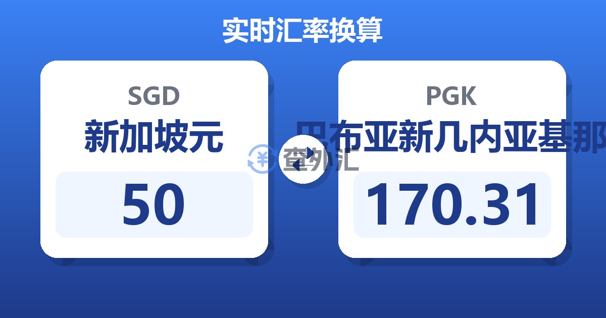 50新加坡元兑巴布亚新几内亚基那