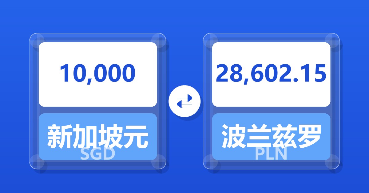 10,000新加坡元兑波兰兹罗提