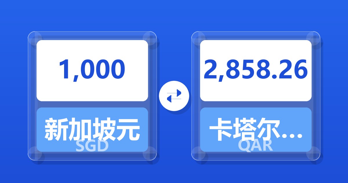 1,000新加坡元兑卡塔尔里亚尔