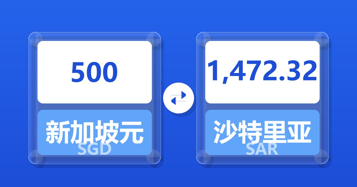 500新加坡元兑沙特里亚尔