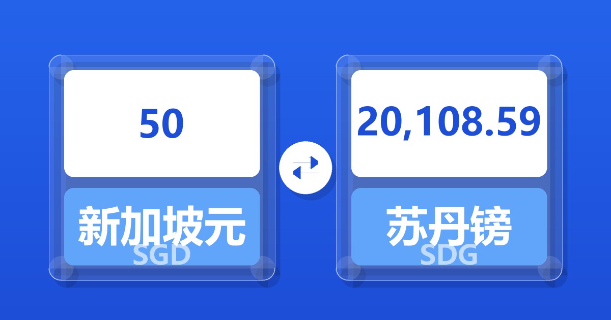 50新加坡元兑苏丹镑