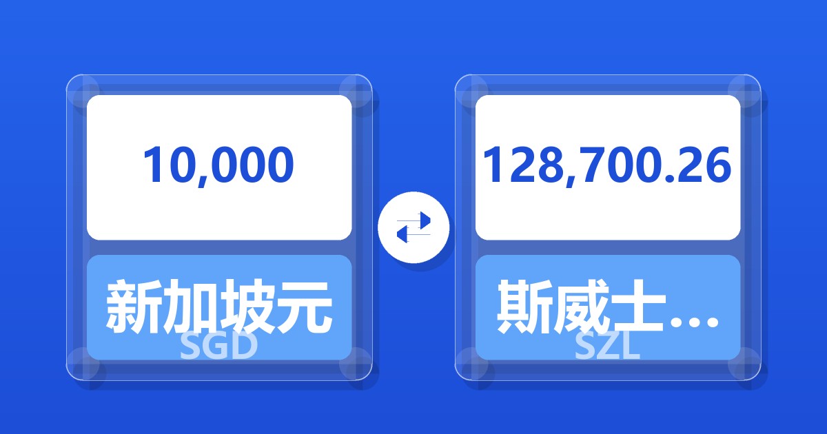 10,000新加坡元兑斯威士兰里兰吉尼