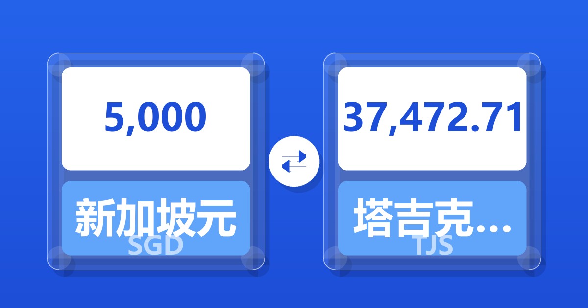 5,000新加坡元兑塔吉克斯坦索莫尼