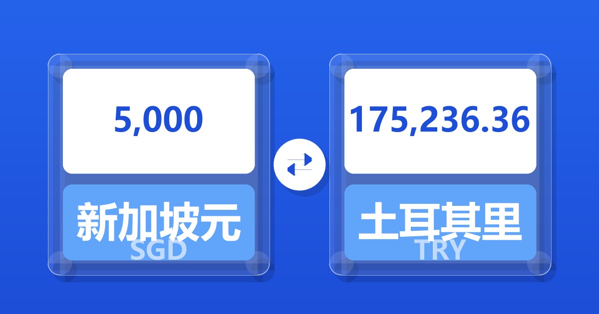 5,000新加坡元兑土耳其里拉