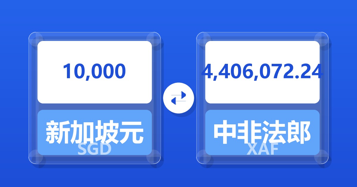 10,000新加坡元兑中非法郎
