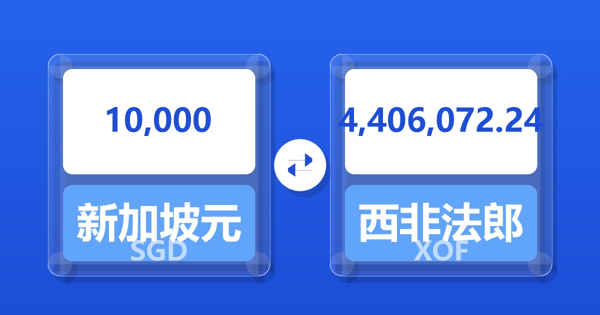 10,000新加坡元兑西非法郎