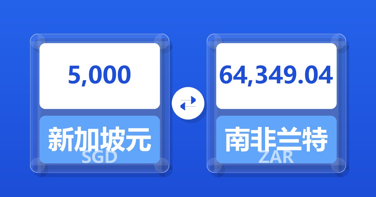 5,000新加坡元兑南非兰特