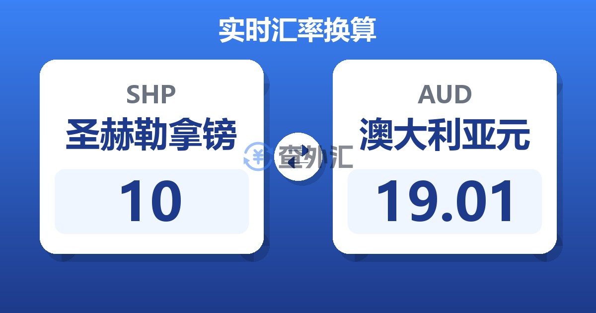 10圣赫勒拿镑兑澳大利亚元