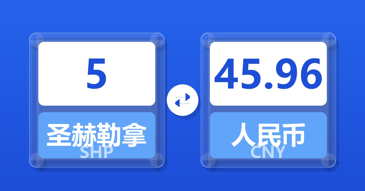 5圣赫勒拿镑兑人民币