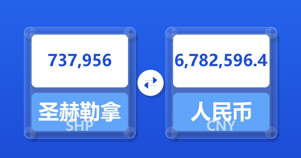 737,956圣赫勒拿镑兑人民币