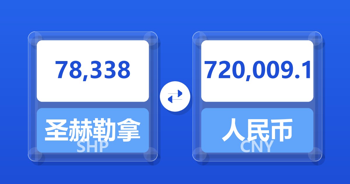 78,338圣赫勒拿镑兑人民币