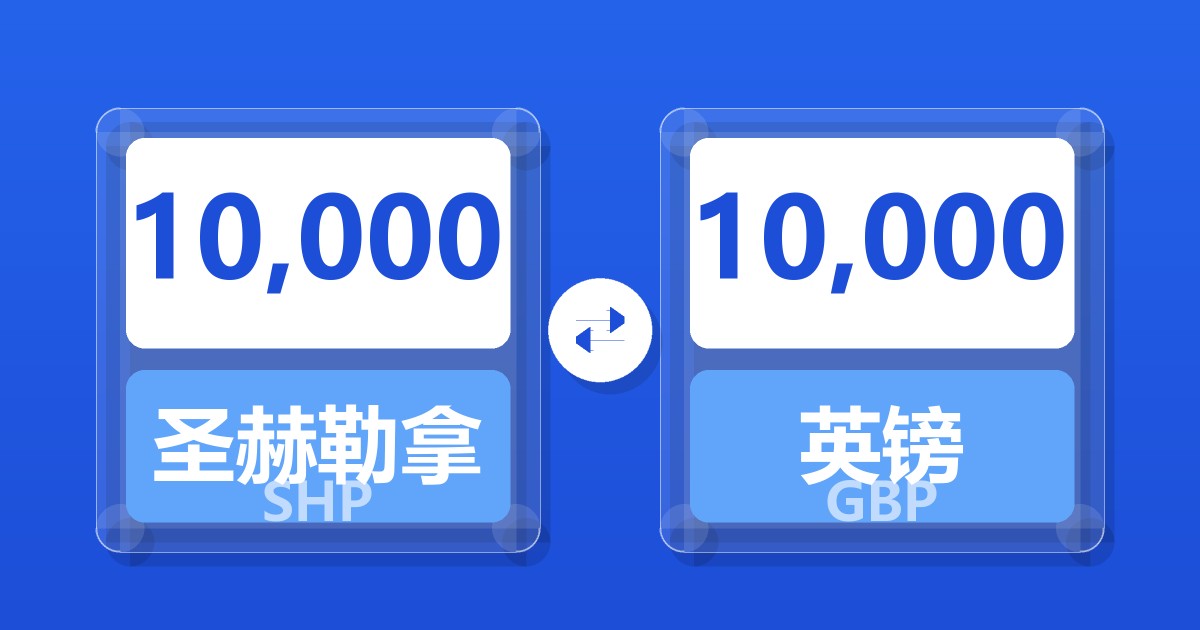 10,000圣赫勒拿镑兑英镑