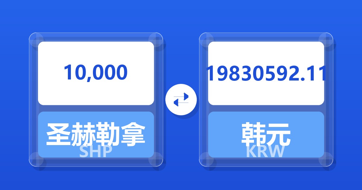 10,000圣赫勒拿镑兑韩元