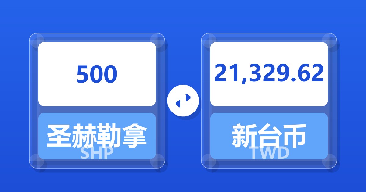 500圣赫勒拿镑兑新台币