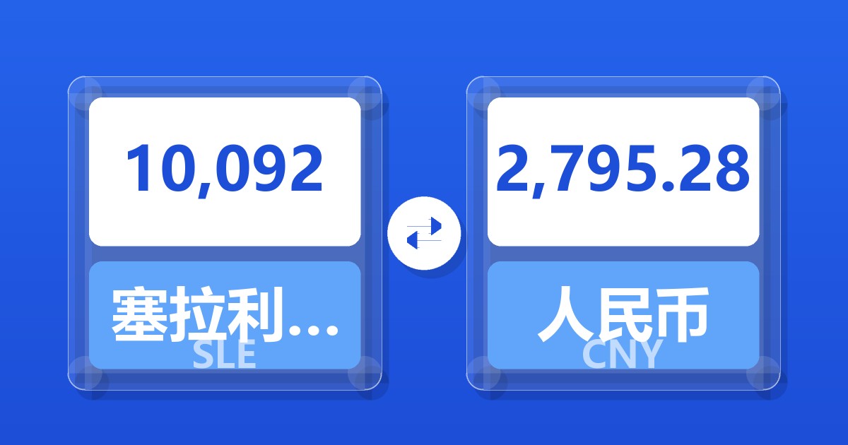 10,092塞拉利昂利昂兑人民币