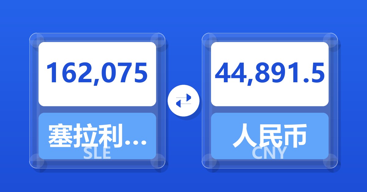 162,075塞拉利昂利昂兑人民币