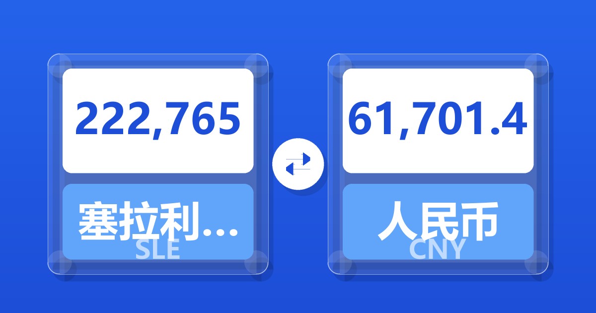 222,765塞拉利昂利昂兑人民币