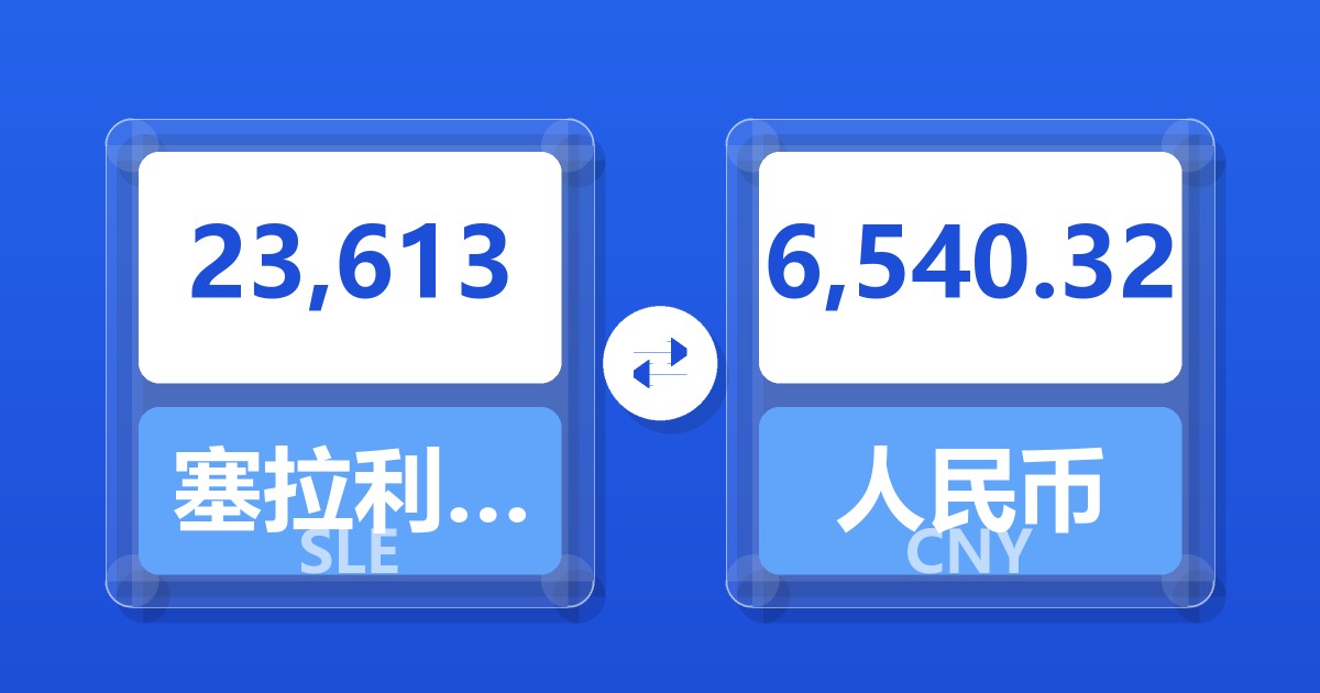 23,613塞拉利昂利昂兑人民币