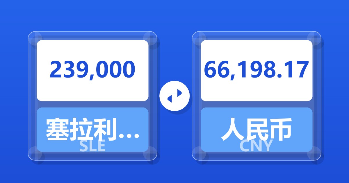 239,000塞拉利昂利昂兑人民币