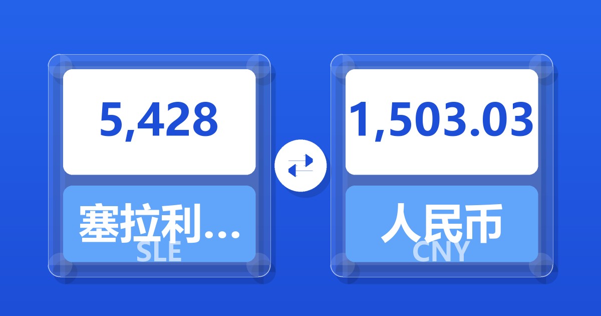 5,428塞拉利昂利昂兑人民币
