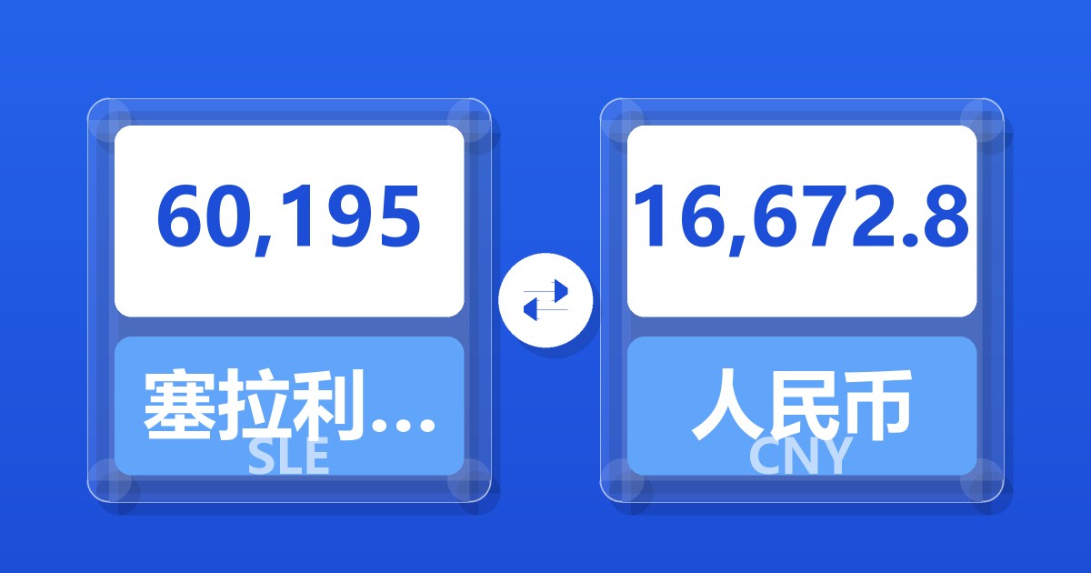 60,195塞拉利昂利昂兑人民币