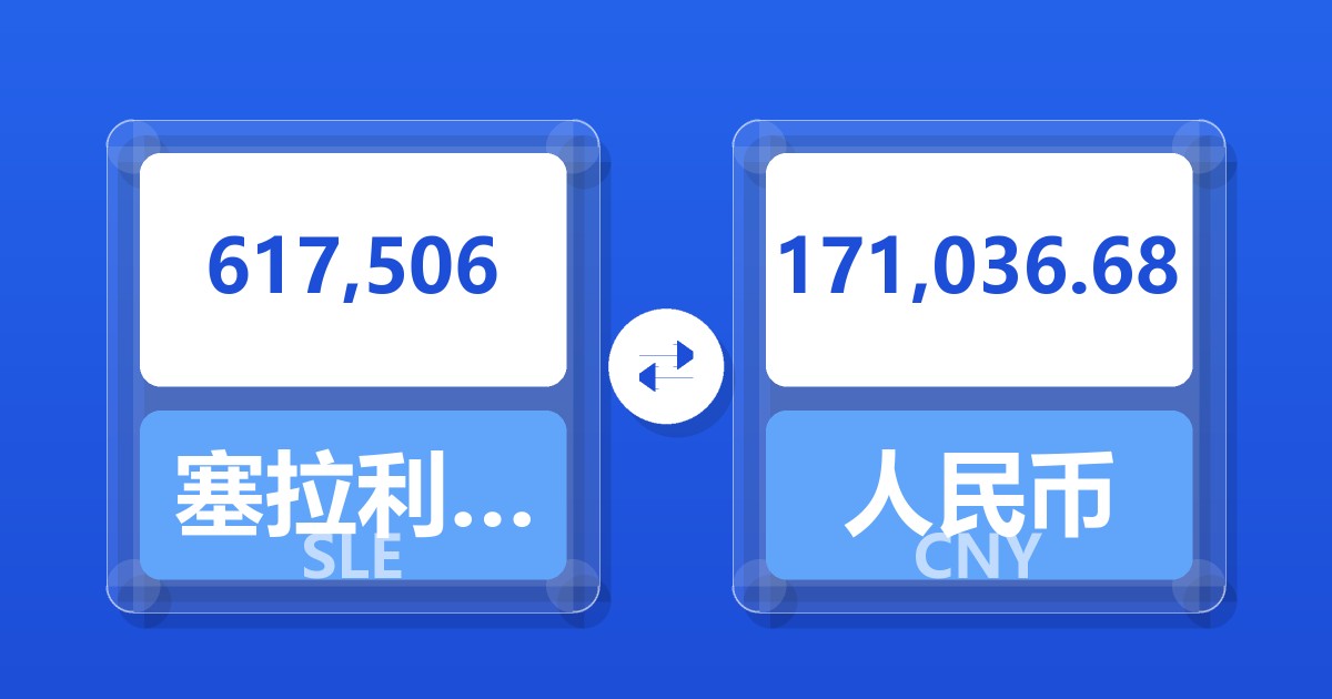 617,506塞拉利昂利昂兑人民币