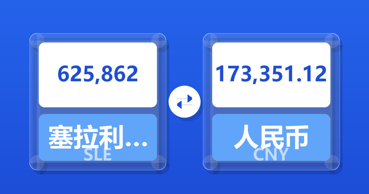 625,862塞拉利昂利昂兑人民币