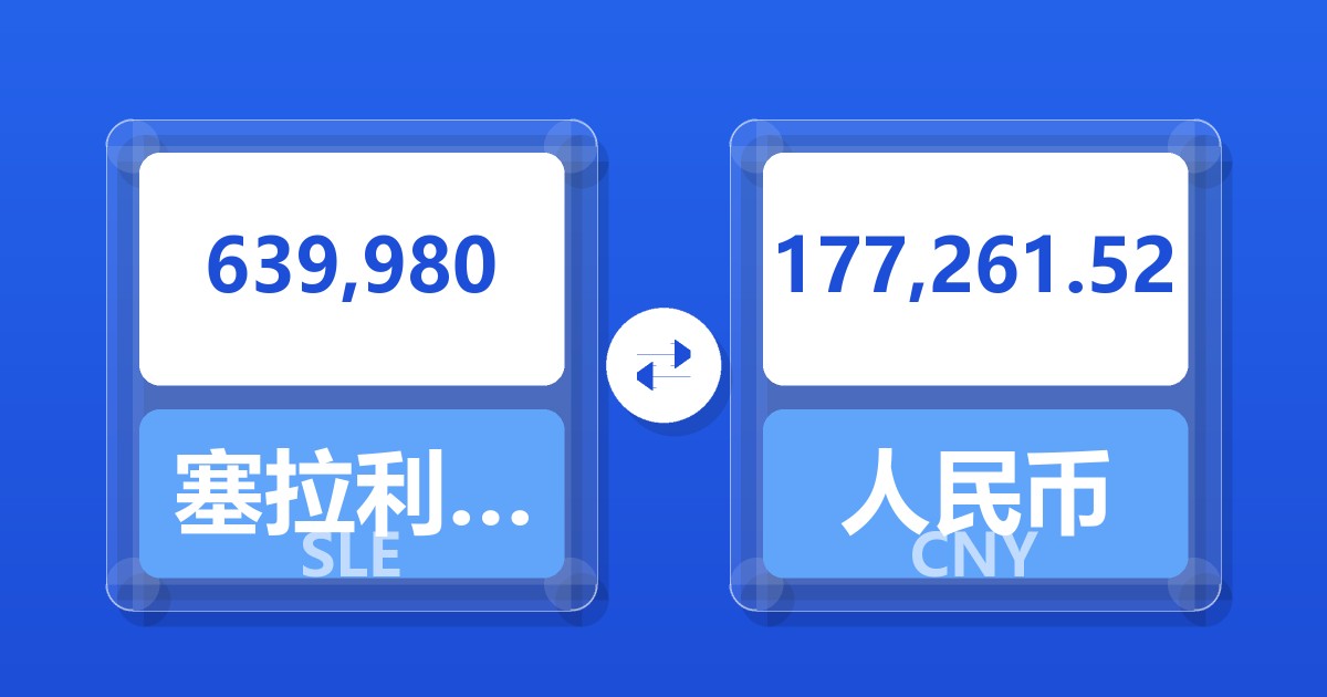 639,980塞拉利昂利昂兑人民币