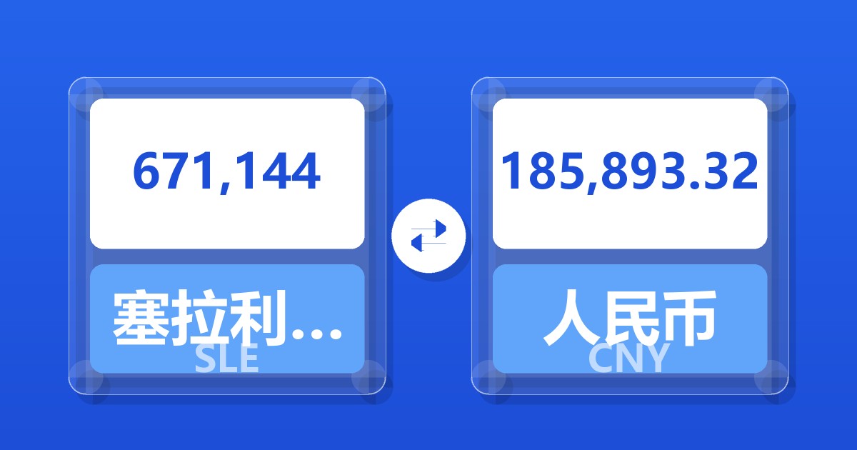 671,144塞拉利昂利昂兑人民币