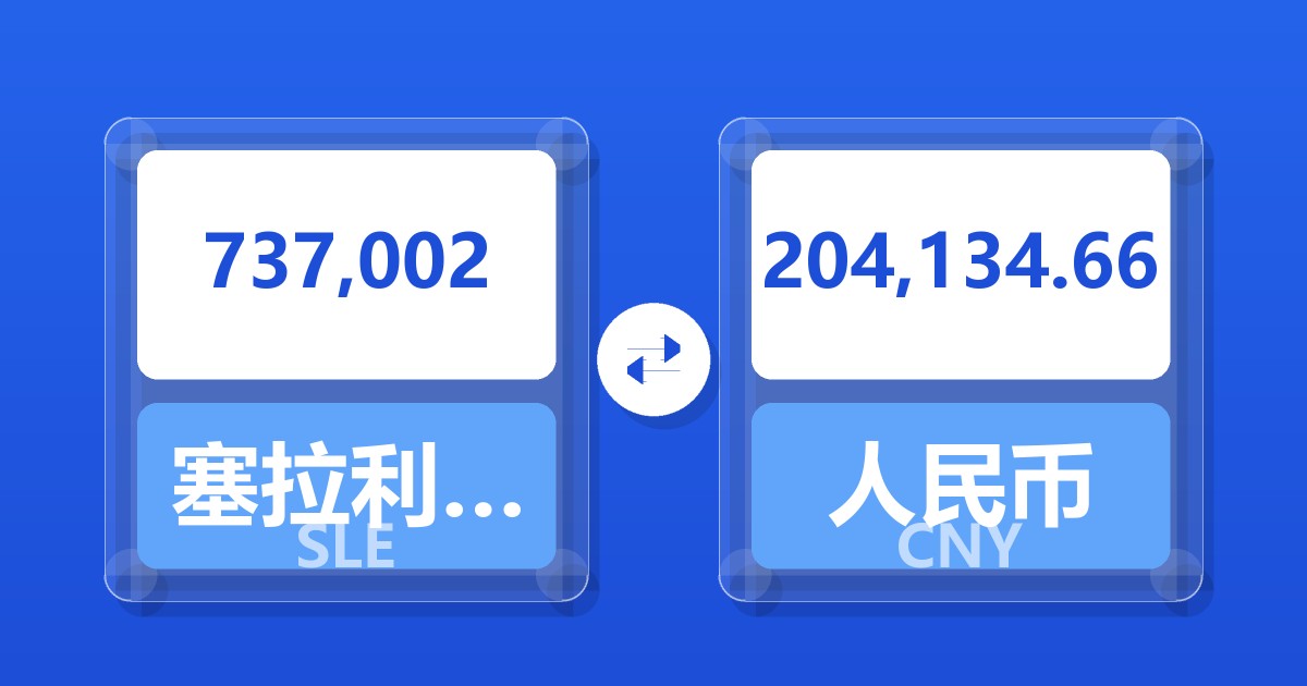 737,002塞拉利昂利昂兑人民币
