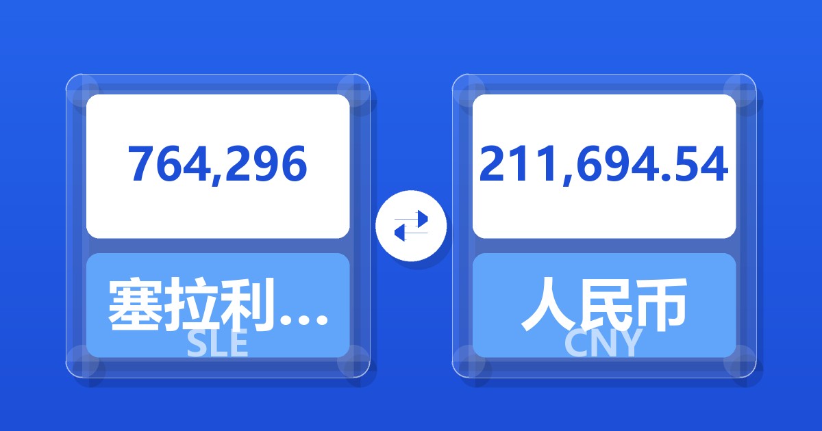 764,296塞拉利昂利昂兑人民币