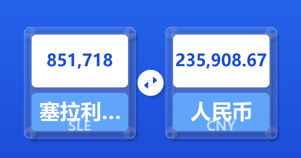 851,718塞拉利昂利昂兑人民币