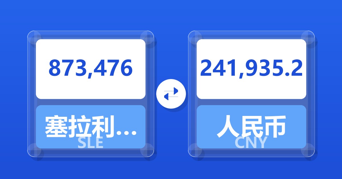 873,476塞拉利昂利昂兑人民币