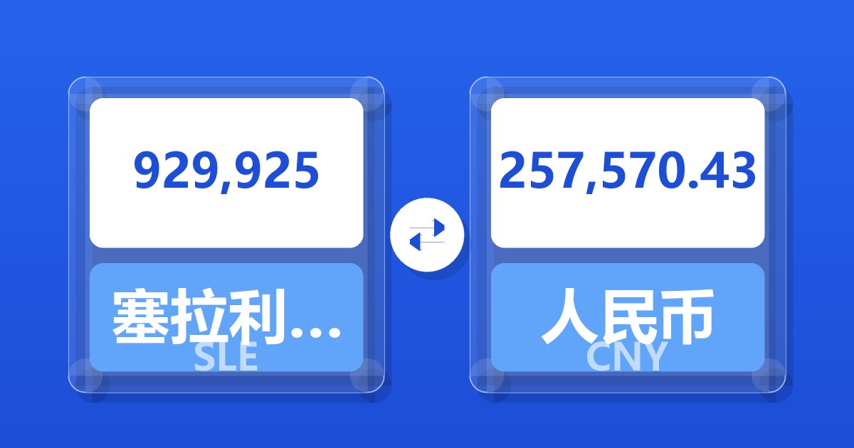 929,925塞拉利昂利昂兑人民币