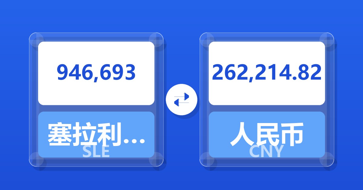946,693塞拉利昂利昂兑人民币