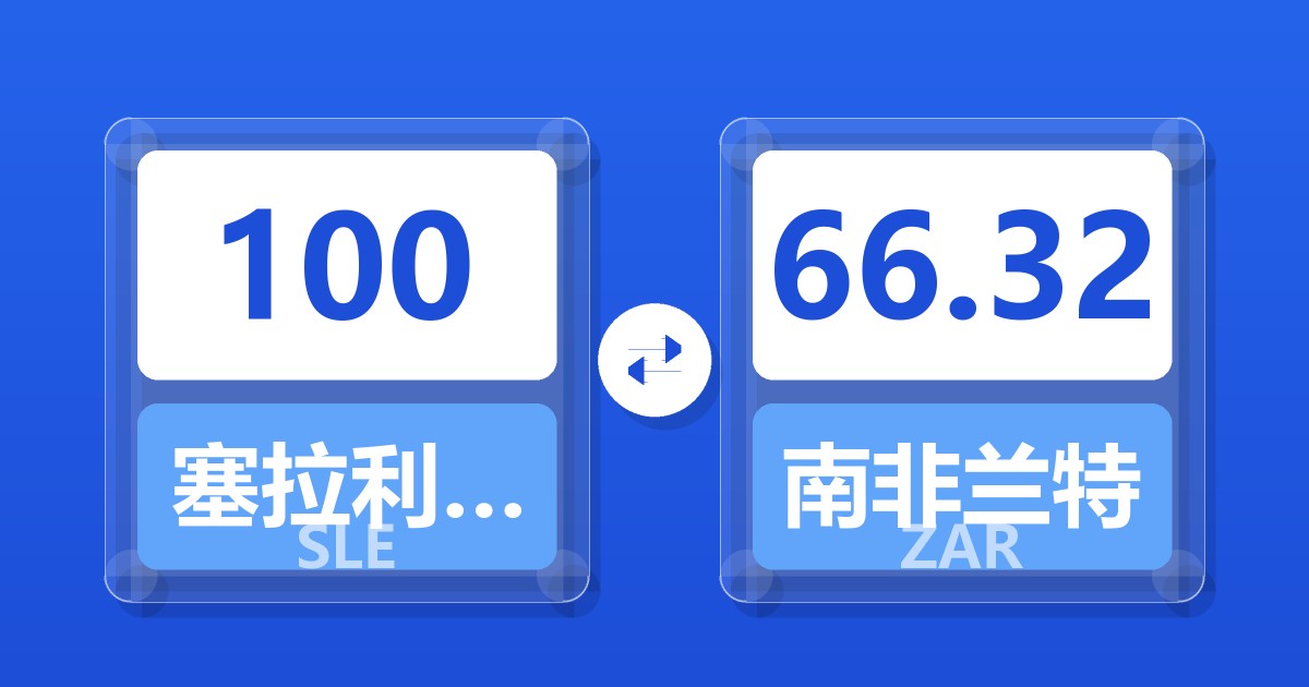 100塞拉利昂利昂兑南非兰特