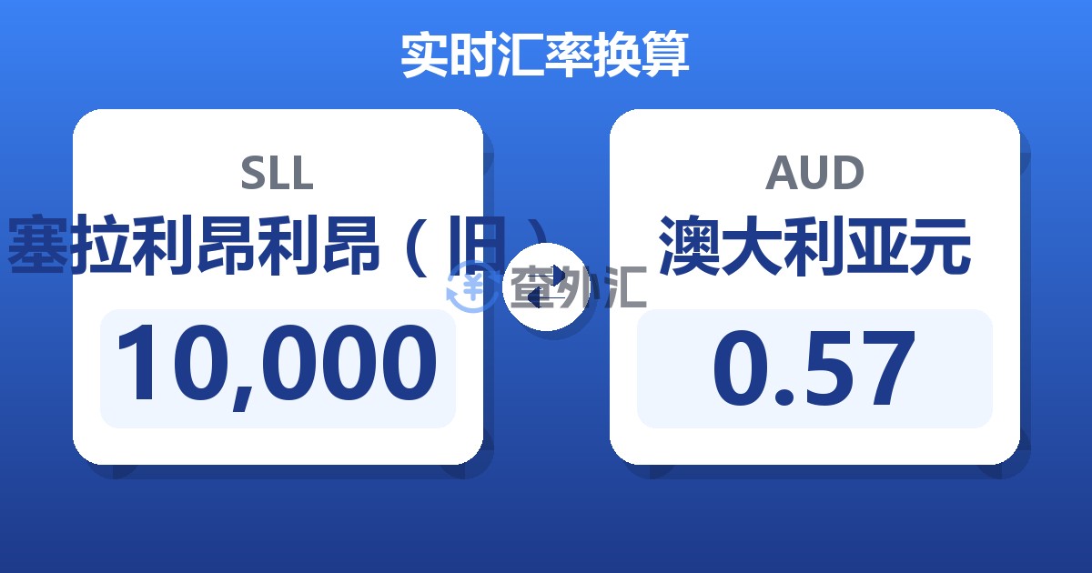 10,000塞拉利昂利昂（旧）兑澳大利亚元
