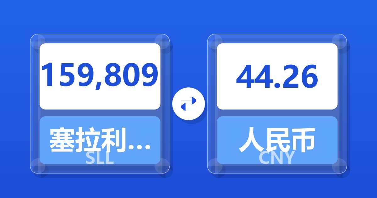 159,809塞拉利昂利昂（旧）兑人民币