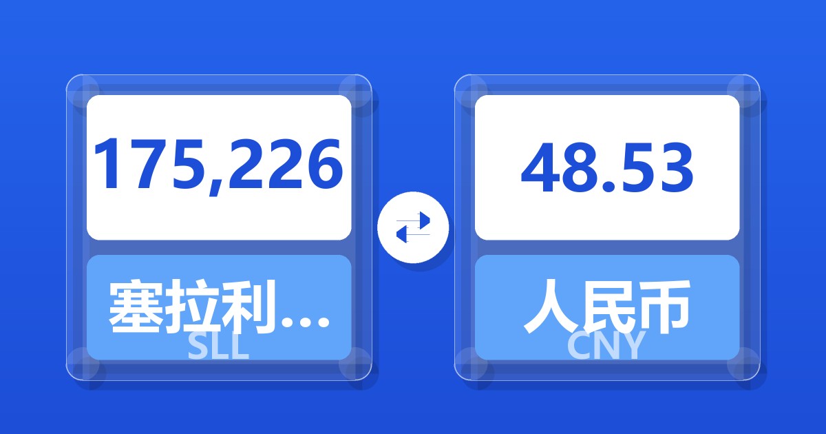 175,226塞拉利昂利昂（旧）兑人民币