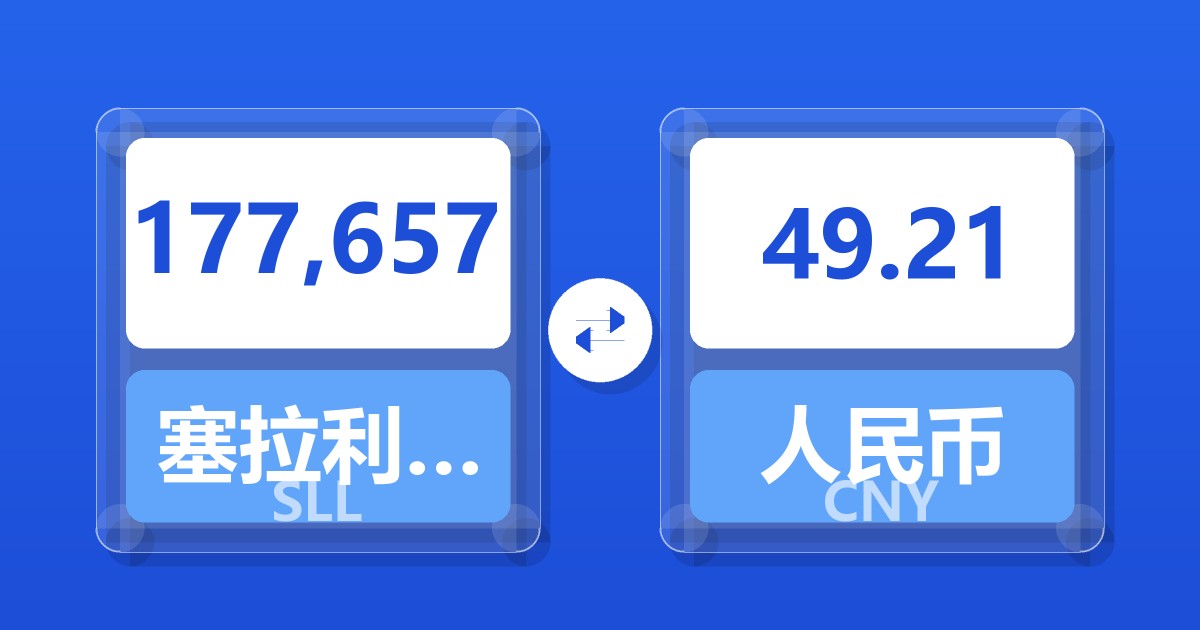 177,657塞拉利昂利昂（旧）兑人民币