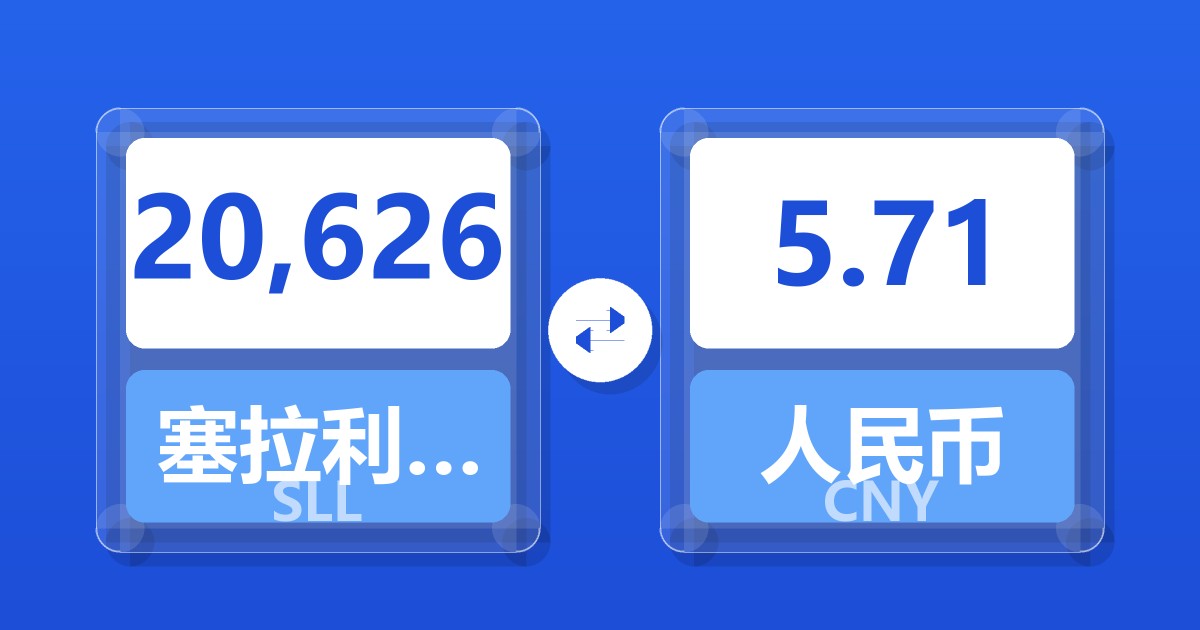 20,626塞拉利昂利昂（旧）兑人民币