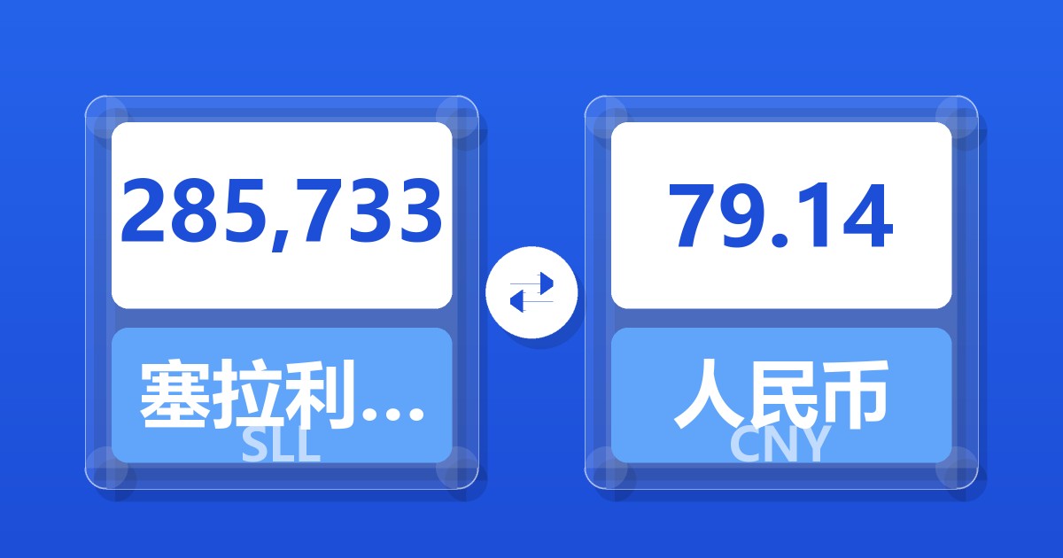 285,733塞拉利昂利昂（旧）兑人民币
