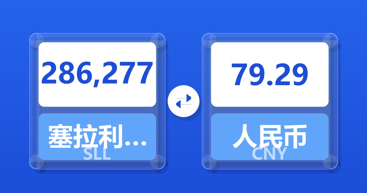 286,277塞拉利昂利昂（旧）兑人民币