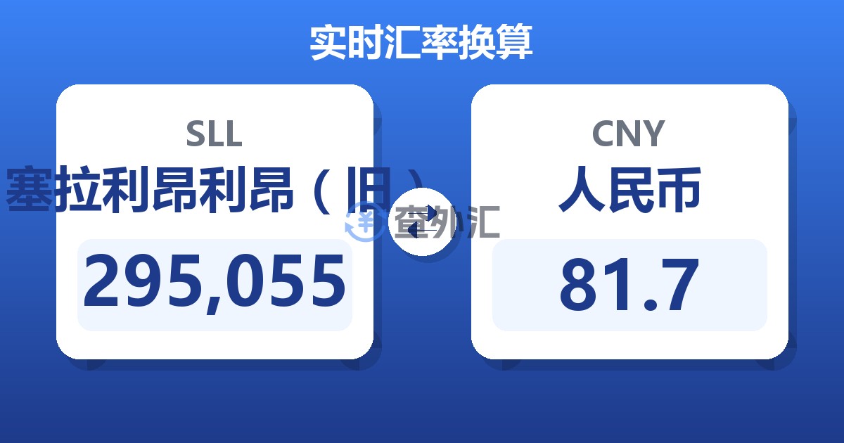 295,055塞拉利昂利昂（旧）兑人民币